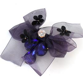 Ribbon Bow Stones Brooch