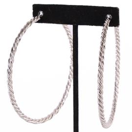 "".80" Metal Twisted Hoop Earring "