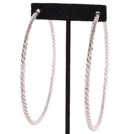 ""1.00" Metal Twisted Hoop Earring "