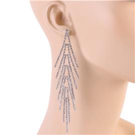 Rhinestones Long Earring