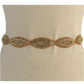 Rhinestones Oval Belt