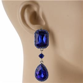 Crystal Teardrop-Rectangle Earring