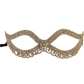 Rhinestone Cat Eye Mask