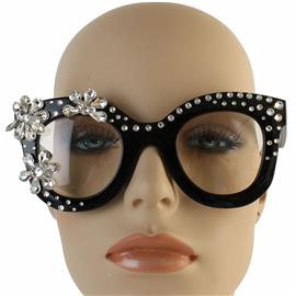 Fashion Swarovski Flower Eye Glass