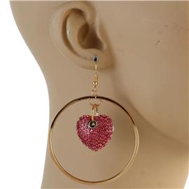 Rhinestone Heart Earring