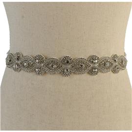 Rhinestones Casting Swirl Belt