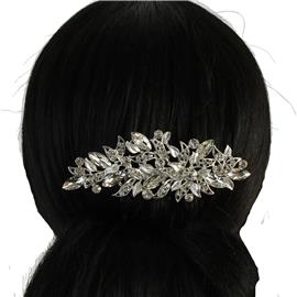 Crystal Flower Hair Comb