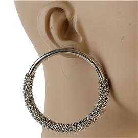 Metal Round Chain Earring