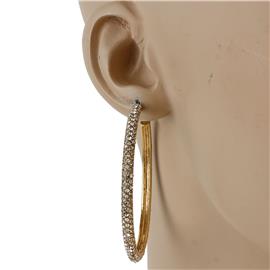 60mm Rhinestones Hoop Earring