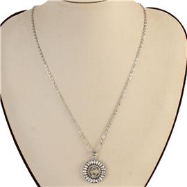 "Rhinestone "C" Necklace "