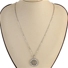 "Rhinestone "E" Necklace "