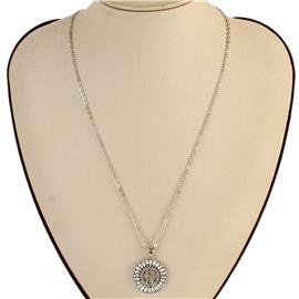 "Rhinestone "H" Necklace "