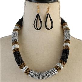 Beads Tube Necklace Set