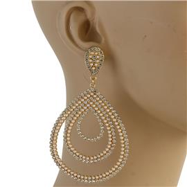 Pearl Crystal Tear Earring