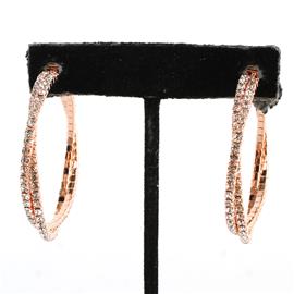 Rhinestones 40mm Hoop Earring