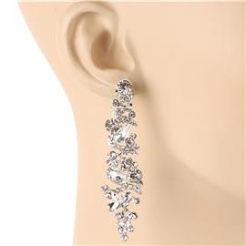 Crystal Leaf Earring