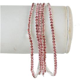 Rhinestone 5 Line Elastic Bracelet