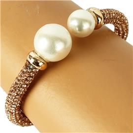 Rhinestone Pearl Bangle