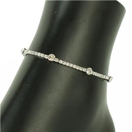 Rhinestone Slider Anklet