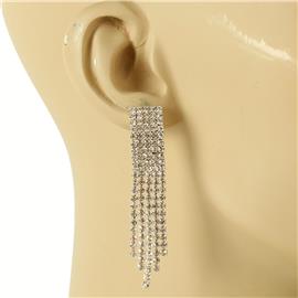 Rhinestones Rectangle Fringeds Earring