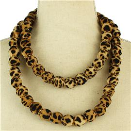 Fashion Animal Print Ball Necklace