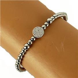 Stainless Steel Round Stretch Bracelet