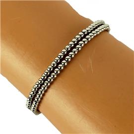 Stainless Steel Double LayeredsStretch Bracelet