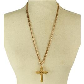 Stainless Steel Cross Link Necklace