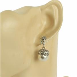 CZ Pearl Dangling Earring