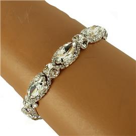 Rhinestones Leaves Bracelet