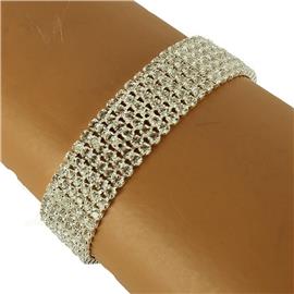 Rhinestones Casting 6 Lines Bracelet