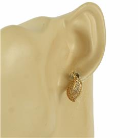 CZ Leaf Stud Earring