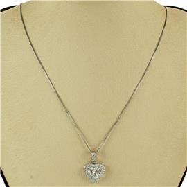 CZ Pendant Heart Necklace