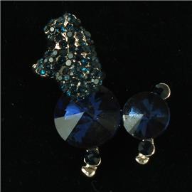 Crystal Dog Brooch