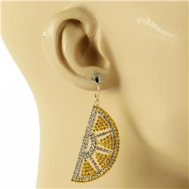 Rhinestones Lemon Earring