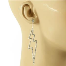 Rhinestones Zic Zac Earring