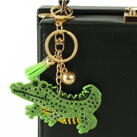 Rhinestones Alligator Key Chain