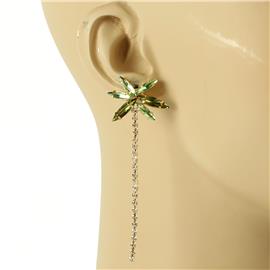 Rhinestones Long Palm Earring