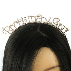 Rhinestones Birthday Girl Headband