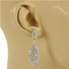 Rhinestones Leaf Earring