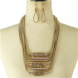 Cord Multilayereds Necklace Set