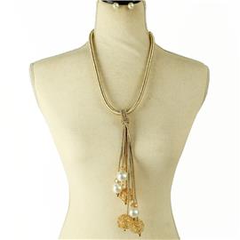 Fashion Long Cord Necklace Set