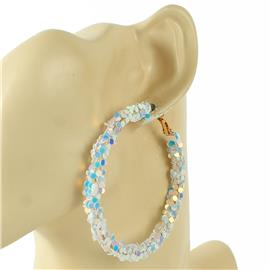 Glitter Hoop Earring