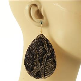 Metal Tear Animal Print Earring