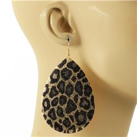 Metal Tear Animal Print Earring