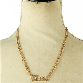 Link Chain Boss Necklace Set