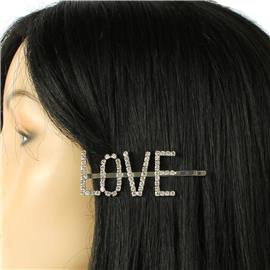 Rhinestones Love Hair Pin