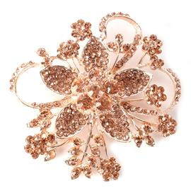 Crystal Flower Brooch