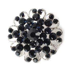 Crystal Flower Brooch