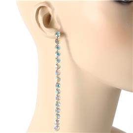 Rhinestones Long Earring